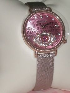 【送料無料】judith ripka stainless steel rosetone evil eye watch , tags, jr box 【送料無料】judith ripka stainless steel rosetone evil eye watch , tags, jr box