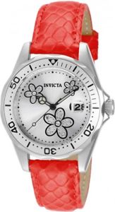 【送料無料】 womens invicta 12513 pro diver red leather watch