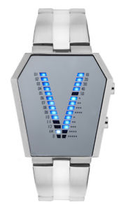 楽天hokushin【送料無料】storm vaultronlazerblue 47361b herren led edelstahl uhr neu