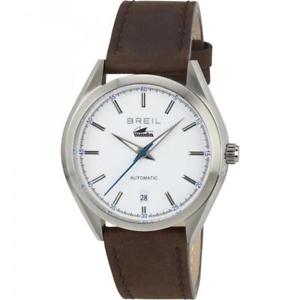 【送料無料】orologio automatico uomo breil city tw1621 pelle marrone bianco sub 100 mt