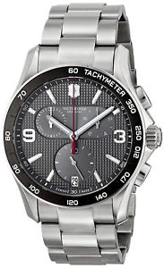 楽天hokushin【送料無料】neues angebotvictorinox swiss army 241656 mens analog chronograph watch steel bracelet