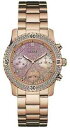 【送料無料】guess womens confetti rose gold pvd plated w0774l3 watch 7