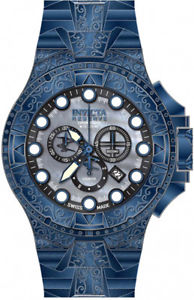 【送料無料】invicta men excursion swiss quartz chrono 200m blue stainless steel watch 17866