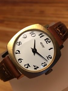 【送料無料】montre vintage kody 18k750 femme or massif 22mm mecanique blanc