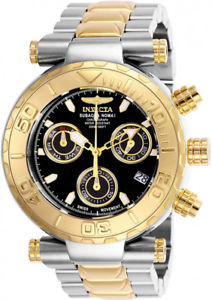 【送料無料】invicta mens subaqua quartz chronograph 200m two tone s steel watch 25803