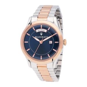 【送料無料】orologio solo tempo uomo maserati tradizione r8853125001 acciaio blu rosa data