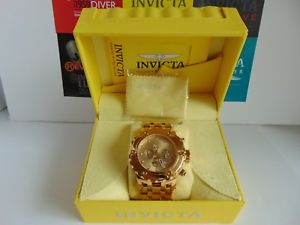 【送料無料】invicta reserve subaqua 52mm mirror finished 18k ip gold stainless steel watch