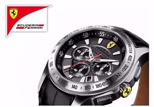 【送料無料】nib scuderia ferrari mens sf105 scuderia chronograph watch 0830039