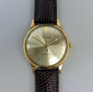 ̵vintage accurist 21 jewel manual wind 9ct gold wristwatch c1960 in gwo