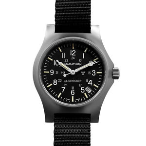 【送料無料】marathon military general purpose quartz w date, sapphire, us government,