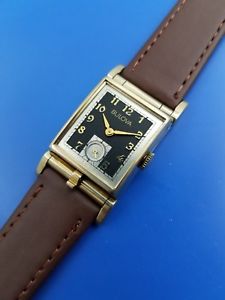 【送料無料】exquisite vintage 1950 mans bulova hand wind flip top photo picture serviced