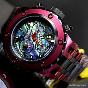 invicta reserve specialty subaqua abalone burgandy swiss mvt steel watch