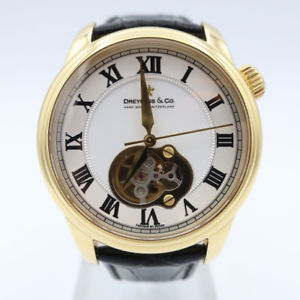 【送料無料】dreyfuss 1925 open heart mens automatic watch dgs0009201sd