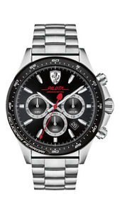 【送料無料】scuderia ferrari herrenuhr 0830393 analog chronograph edelstahl silber