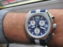 【送料無料】tissot panda chronograph tachymeter sksbc rare blue amp; white red boxed vgc