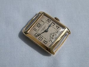 【送料無料】vintage j w benson ltd 18ct yellow gold mens square wristwatch london 1932