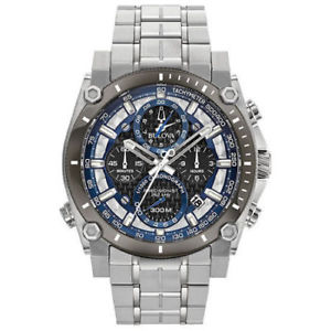 【送料無料】bulova 98b316 mens chronograph precisionist stainless steel watch