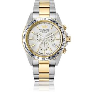 【送料無料】orologio uomo philip watch caribe r8273607001 chrono acciaio bicolor swiss made