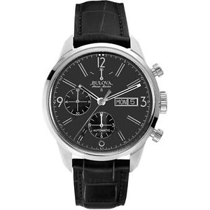 【送料無料】bulova accuswiss 63c115 mens gemini day date automatic chronograph watch
