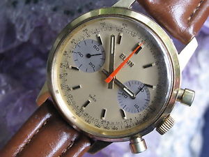 【送料無料】elgin vintage gold platesteel chronograph watch, valjoux 7733 【送料無料】elgin vintage gold platesteel chronograph watch, valjoux 7733