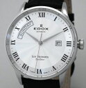【送料無料】edox swiss made les vauberts day date automatik saphirglas herrenuhr ref 8...