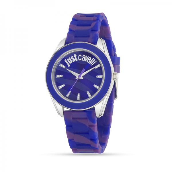 【送料無料】orologio donna just cavalli just dream silicone camouflage colorato swarovski jc