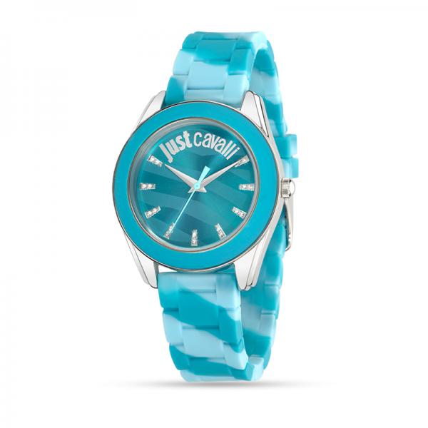【送料無料】orologio donna just cavalli just dream silicone camouflage colorato swarovski jc