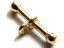 ̵ solid 9ct yellow gold t bar for albert chains 23mm x 2mmwatch fobs