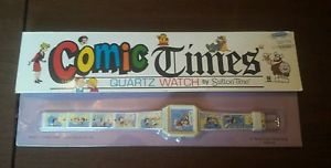 【送料無料】ultra rare 1986 sutton time nancy comic strip vintage character watch mintbox
