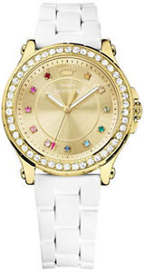 ジューシークチュール 【送料無料】nib juicy couture womens jetsetter white silicone strap watch 38mm 1901238