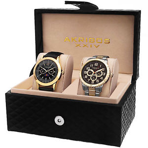 【送料無料】akribos xxiv ak740yg men’s quartz multifunction strapbracelet watch set 【送料無料】akribos xxiv ak740yg men’s quartz multifunction strapbracelet watch set