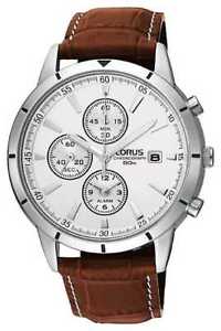 【送料無料】lorus mens chronograph alarm strap rf325bx9 watch 18