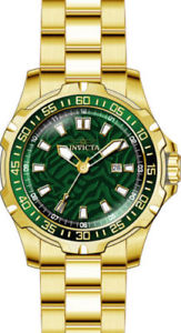 【送料無料】25785 invicta 48mm mens pro diver quartz 100m stainless steel gold plated watch