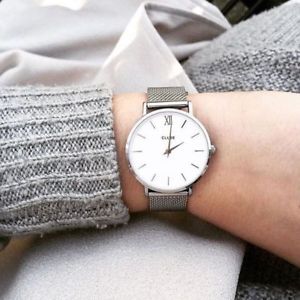 【送料無料】orologio cluse cl30009 minuit donna silver mesh acciaio 33mm ladies nuovo medio