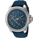 【送料無料】hugo boss mens classic quartz stainless steelblue silicone watch 1513376(2)