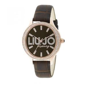 【送料無料】orologio donna liu jo luxury giselle tlj767 ros pelle marrone swarovski(2)