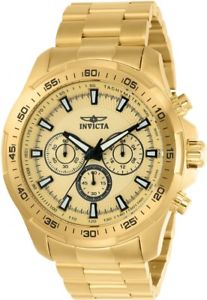【送料無料】invicta 22783 speedway all gold chronograph stainless steel watch 【送料無料】invicta 22783 speedway all gold chronograph stainless steel watch