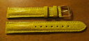 【送料無料】bracelet montre en croco sur veau de couleur jaune de marque frivolux t16 mm(2)
