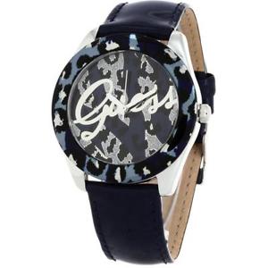 【送料無料】orologio donna guess temptress w0455l1 pelle blu maculato glitter