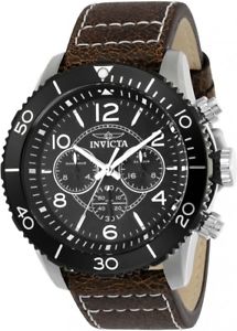 【送料無料】invicta mens aviator chrono 100m stainless steel brown leather watch 24552 【送料無料】invicta mens aviator chrono 100m stainless steel brown leather watch 24552