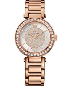 【送料無料】juicy couture luxe couture watch 1901152 rose gold crystals 150 in box
