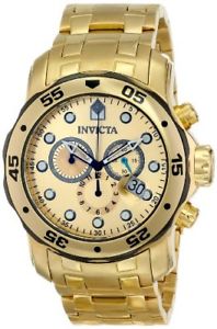 【送料無料】invicta mens pro diver chronograph gold plated stainless steel watch 80070 【送料無料】invicta mens pro diver chronograph gold plated stainless steel watch 80070