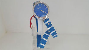 ̵orologio braccialini mykonos doppio giro solo tempo blu watch br...