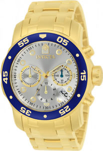 【送料無料】invicta mens pro diver chrono 200m gold plated stainless steel watch 80067
