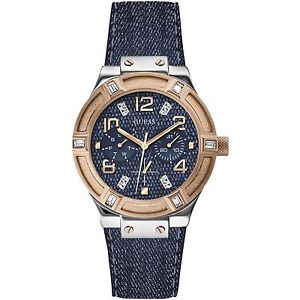 【送料無料】guess donna orologio watch woman jet setter w0289l1 pelle jeans multifunzione