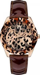 【送料無料】orologio donna guess temptress w0455l3 ros pelle marrone maculato