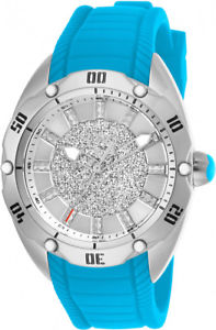 ̵invicta womens venom quartz 100m stainless steelblue silicone watch 26152