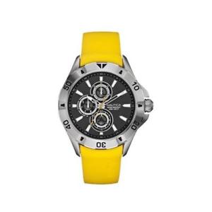 【送料無料】orologio uomo nautica nst 06 a14613g multifunzione silicone giallo grigio 100mt