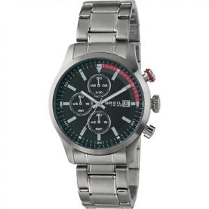 【送料無料】orologio uomo breil tribe drift ew0411 chrono bracciale acciaio nero rosso 50mt