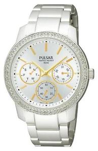 【送料無料】pulsar womens stainless steel quartz watch white display bnib warranty(2)